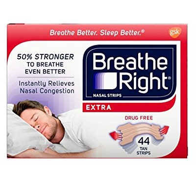史低价！Breathe Right Nasal Strips 鼻舒乐鼻塞通气/打鼾治疗贴/止鼾贴，44片 加强型，现点击coupon后仅售 $8.09，免运费