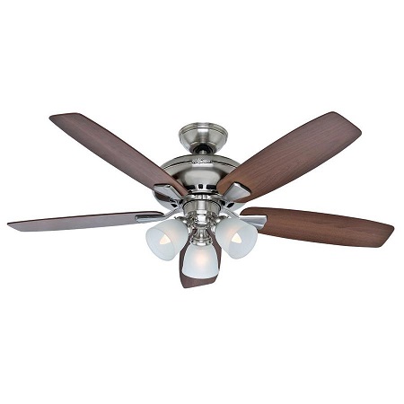Hunter Winslow 52-in Brushed Nickel Indoor Ceiling Fan with Light Kit, only $59.50, free shipping