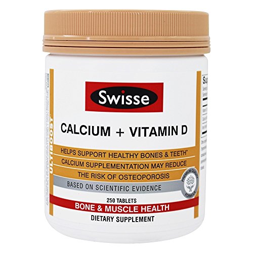 Swisse Ultiboost Calcium Plus Vitamin D Tablets, 250 Count, Supports Healthy Bones and Teeth, May Reduce Osteoporosis Risk*, Only $15.49
