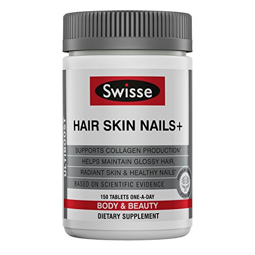 Swisse Ultiboost Hair Skin Nails Tablets, 150 Tablets, Beauty Formula, Contains Vitamin C, Iron, Zinc to Supports Collagen Production for  Healthy Hair, Skin and Nails*, Only $17.41