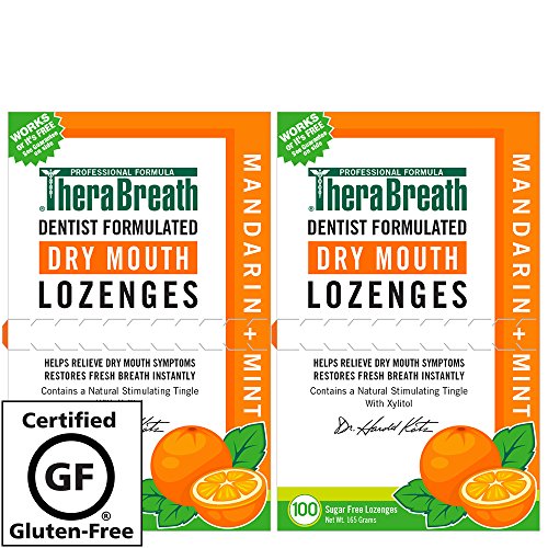 TheraBreath – Dry Mouth Lozenges – Mandarin Mint Flavor – Soothes Dry Mouth Symptoms – Certified Vegan – Sugar Free – Dentist Formulated Lozenges – 200 Count, Only $8.53, free shipping