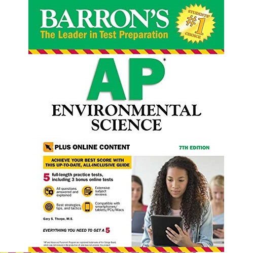 Barron's  AP Environmental Science 备考书，第七版，原价$24.99，现仅售$13.48