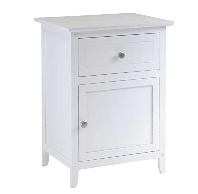 Winsome Wood Night Stand/Accent Table Drawer cabinet storage, White only $43.39