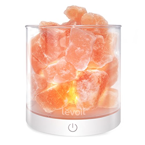 Levoit Cora Himalayan Salt Lamp, Natural Hymalain Pink Salt Rock Lamps, USB Himilian Sea Salt Crystal Night Light with Touch Dimmer Switch,3 Bulbs, Only $12.34 after clipping coupon