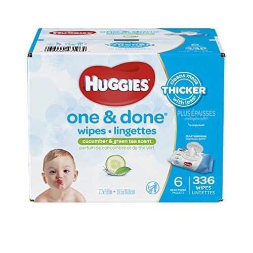 Huggies One and Done Baby Wipes - Cucumber & Green Tea Scent - 336 ct $8.53