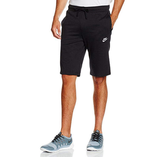 NIKE Sportswear Men's Jersey Club Shorts, Black/White, Large, Only $18.00, You Save $12.00(40%)