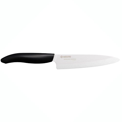 Kyocera Advanced Ceramic Revolution Series 5-inch Slicing Knife, Black Handle, White Blade $19.99