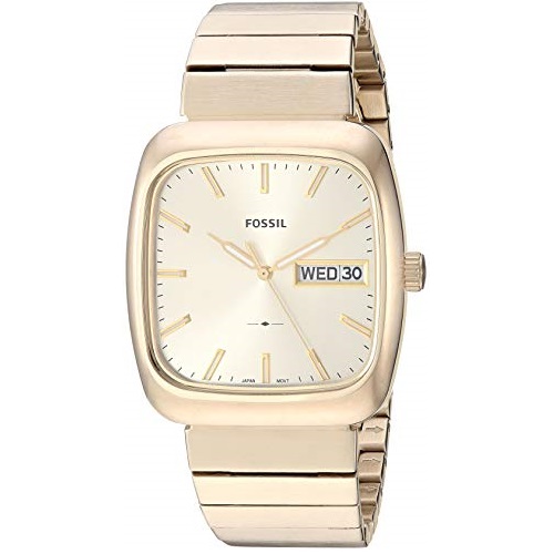 Fossil Men's 'Rutherford' Quartz Stainless Steel Casual Watch, Color:Gold-Toned (Model: FS5411), Only $87.99, You Save $67.01(43%)