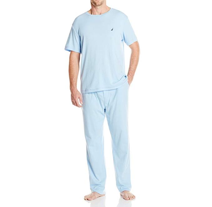 Nautica Men's Knit Pant and Short-Sleeve T-Shirt Lounge Set only $14.82