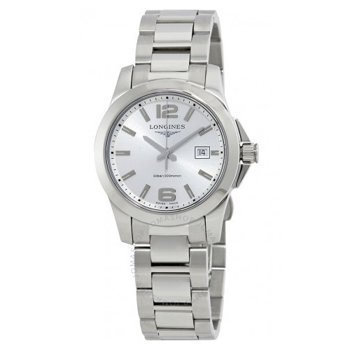 LONGINES Conquest Silver Dial Ladies Watch Item No. L33764766, only $529.00 after using coupon code, free shipping