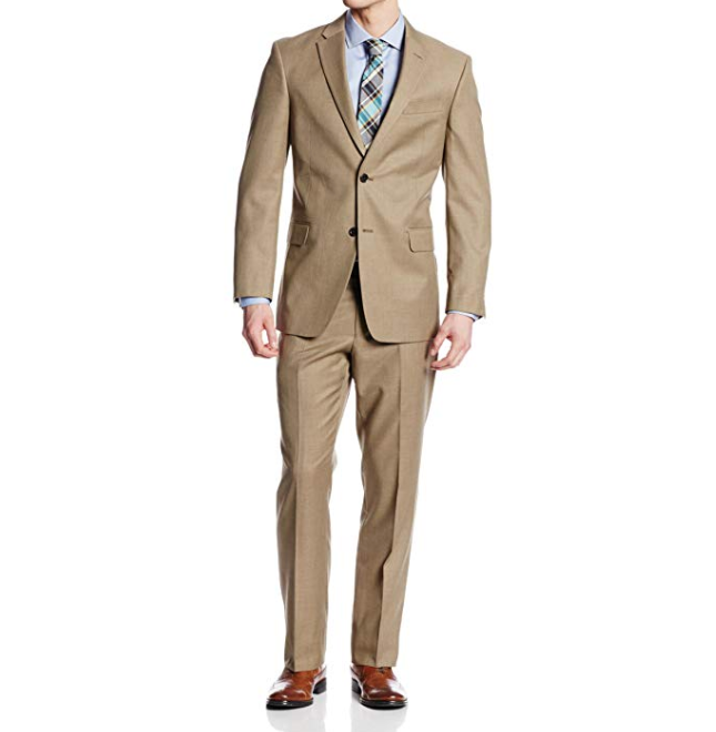 Tommy Hilfiger Men's Cashman Suit with Jacket and Flat-Front Pant only $59.96