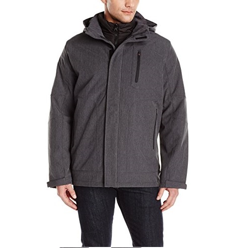 Hawke & Co Men's Softshell Systems Jacket, Dark Heather Grey, XL, Only $28.84, free shipping