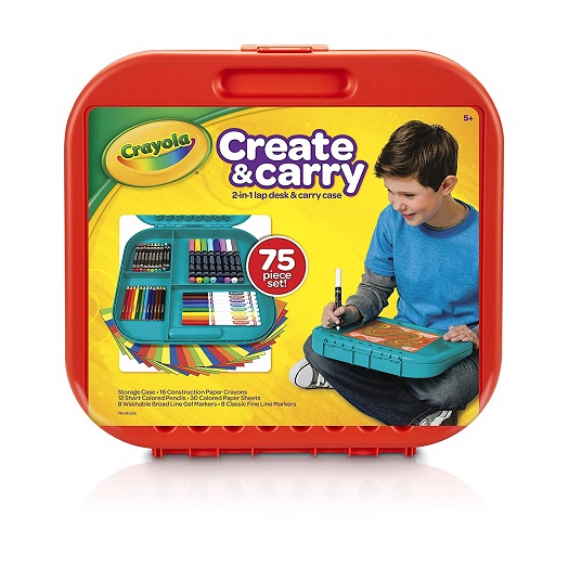 Crayola 便携式艺艺术绘画礼盒箱，75件装，原价$14.99，现仅售$12.99