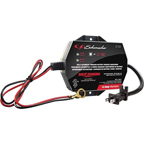 Schumacher SC1300 Fully Automatic Onboard Battery Charger - 1.5 A, 6/12V, Only $11.99 after clipping coupon, free shipping