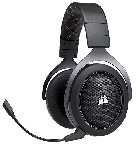 CORSAIR HS70 Wireless Gaming Headset - 7.1 Surround Sound Headphones for PC - Discord Certified - 50mm Drivers – Carbon, Only $60.00, free shipping