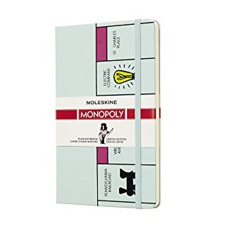 Moleskine Limited Edition Notebook Monopoly Board, Large, Plain, Teal, Hard Cover (5 x 8.25), Only $6.12