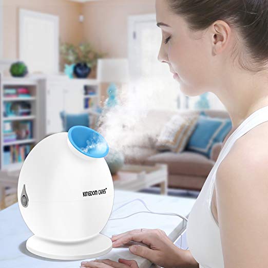 KINGDOMCARES Steamer 3-in-1 Warm Mist Moisturizing Facial Steamer Face Steamer Humidifier Hot Mist Clear Blackheads Acne Facial Hydration Home Sauna SPA Skin Care Atomizer Blue, Only $16.99