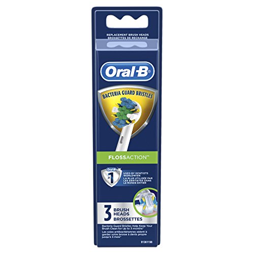 Oral-B Floss Action Electric Toothbrush Replacement Brush Heads Refill, 3 Count Packaging may Vary $14.78