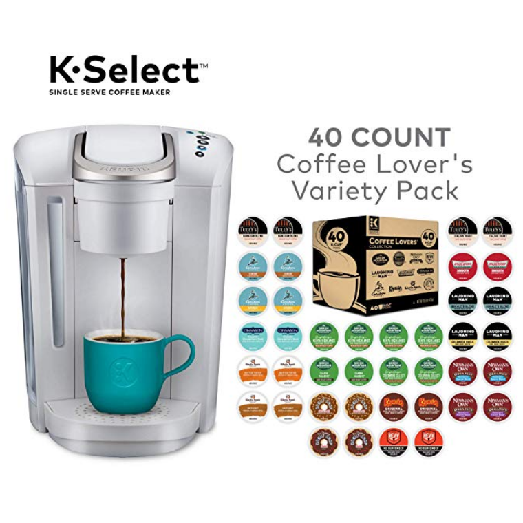Keurig K-Select, White and K-cup Coffee Lovers Variety Pack, 40 ct $99.99，free shipping