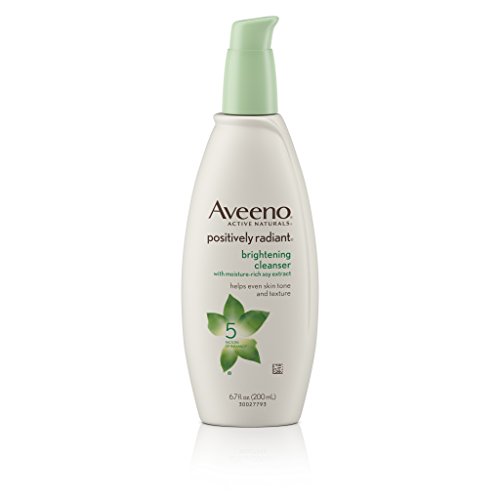 Aveeno Positively Radiant Brightening Facial Cleanser for Sensitive Skin, Non-Comedogenic, Oil-Free, Soap-Free & Hypoallergenic, 6.7 Fl Oz, Only $4.89