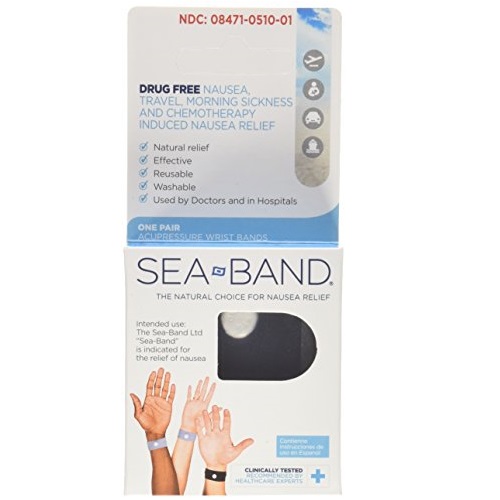 暈船暈車嘔吐？Sea-Band 天然指壓手腕帶，成人款，2對，現僅售$12.14
