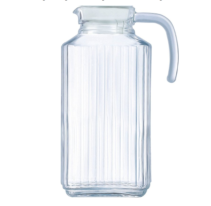 Circleware 66550 Frigo Ribbed Glass Beverage Drink Pitcher with Lid and Handle only $ 63.4 oz