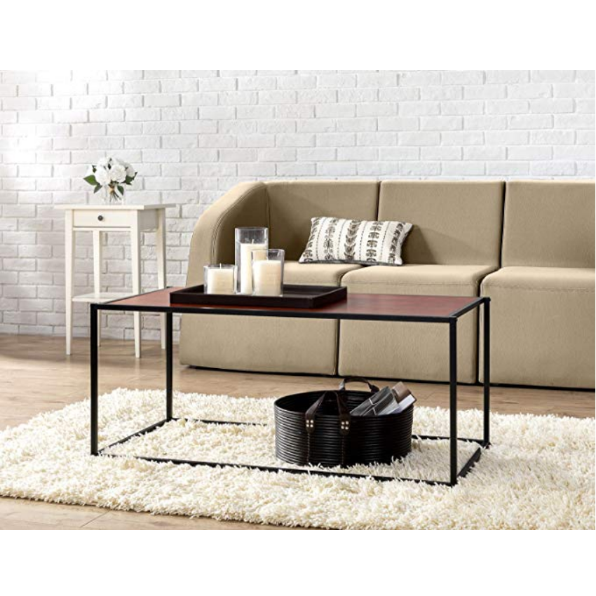 Zinus Modern Studio Collection Classic Rectangular Coffee Table, Brown $36.99，free shipping