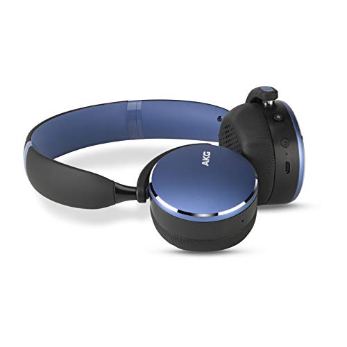 AKG Y500 On-Ear Foldable Wireless Bluetooth Headphones- Blue (US Version) $55.45