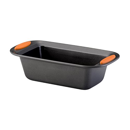 Rachael Ray Yum-o! Nonstick Bakeware 9-Inch by 5-Inch Oven Lovin' Loaf Pan, Gray with Orange Handles, Only $8.39