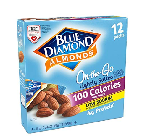 Blue Diamond Almonds On the Go 100 Calorie Packs, Lightly Salted, 12 Count only $5.34