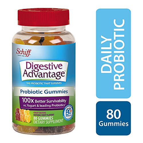 Daily Probiotic Gummies For Digestive Health & Gut Health, Digestive Advantage Probiotics For Men and Women (80 count bottle) - Natural Fruit Flavo , Only $9.34
