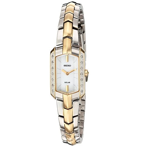 Seiko Women's 'Tressia' Quartz Stainless Steel Casual Watch, Color:Two Tone (Model: SUP358), Only $101.49, free shipping