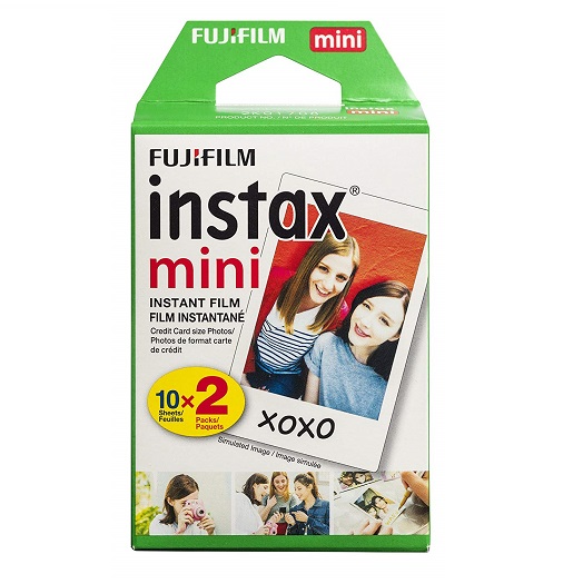 Fujifilm Instax Mini  拍立得 相纸两包装，共20张，原价$20.75，现仅售$13.98 ，免运费！