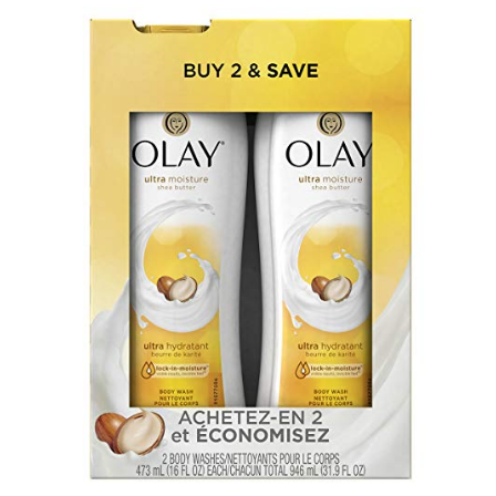 Olay Ultra Moisture Body Wash with Shea Butter for Extra-Dry, Dry, Dull or Rough Skin - 16 Fl Oz, Pack of 2 $6.97