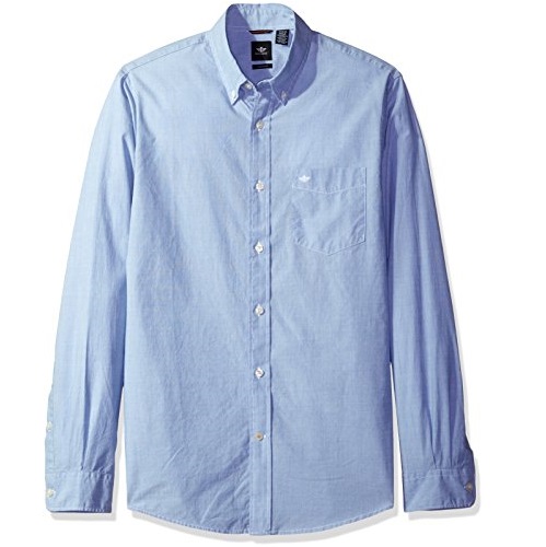 Dockers Men's Beached Poplin Long Sleeve Button-Front Shirt, Only $14.03