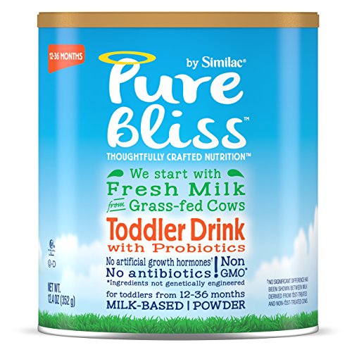 Pure Bliss by Similac Toddler Drink with Probiotics, Starts with Fresh Milk from Grass-Fed Cows,  12.4 ounces (Pack of 4), Only $38.99, You Save $16.97(30%)