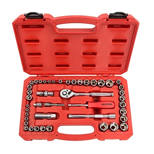 TEKTON 1/4-Inch and 3/8-Inch Drive Socket Set, Inch/Metric, 6-Point, 3/16-Inch - 3/4-Inch, 5 mm - 19 mm, 45-Piece | 13501, Only $25.73, free shipping