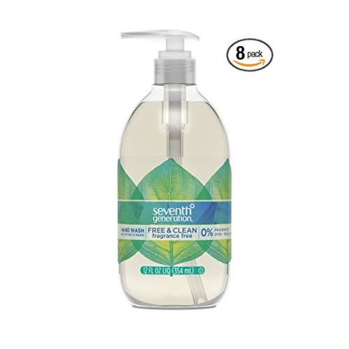 Seventh Generation Hand Wash Soap, Free & Clean Unscented, 12 Fl Oz, (Pack of 8) ( Pack May Vary ), Only $22.72