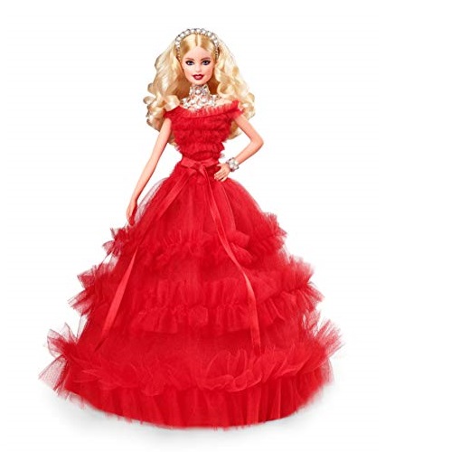 2018款上市了！Barbie芭比娃娃2018年节日收藏版，金发女郎款，原价$39.99，现仅售$37.88，免运费
