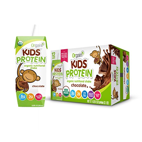Orgain Kids Protein Organic Nutritional Shake, Chocolate, Gluten Free, Kosher, Non-GMO, 8.25 Ounce, Pack of 12, Only $12.24, free shipping after clipping coupon and using SS
