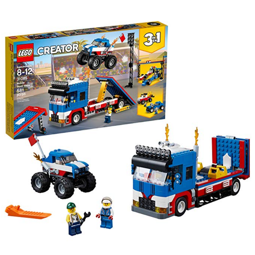 LEGO Creator 3in1 Mobile Stunt Show 31085 Building Kit (580 Piece) $40.47，free shipping