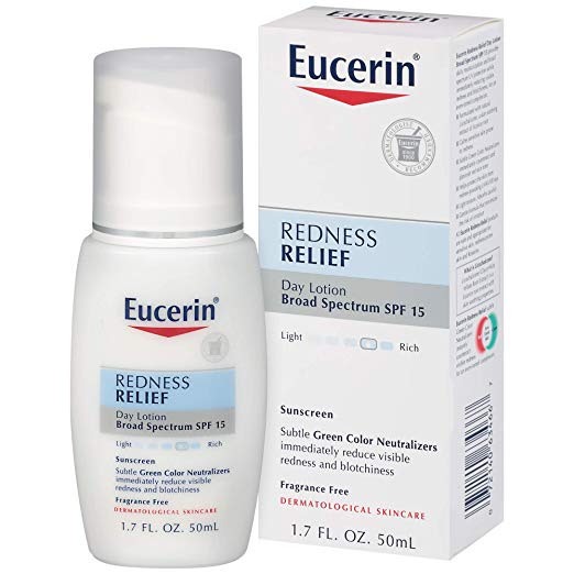 Eucerin Redness Relief Day Lotion - Broad Spectrum SPF 15 - Neutralizes Redness and Protects Skin - 1.7 fl. oz. Pump Bottle, only $6.49 free shipping