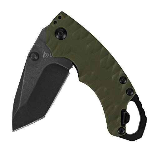 Kershaw Shuffle II Olive Multifunction Folding Pocket Knife (8750TOLBW), 2.6 In. 8Cr13MoV Stainless Steel Tanto Blade with Blackwash Finish and Reversible Pocketclip; 3 oz, Only $14.08