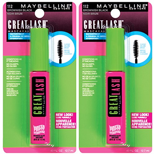 Maybelline New York Great Lash Waterproof Mascara Makeup, Brownish Black, 2 Count, Only $4.34, free shipping after clipping coupon and using SS