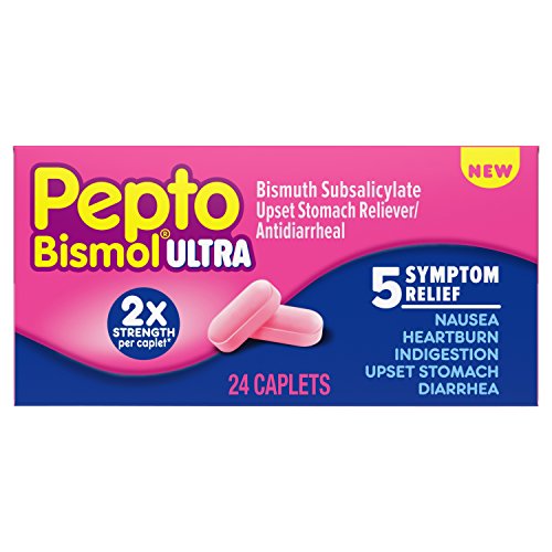 Pepto Bismol Caplets Ultra for Nausea, Heartburn, Indigestion, Upset Stomach, and Diarrhea Relief 24 ct, Only $6.38