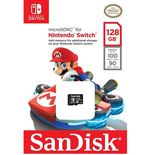 史低價： SanDisk閃迪 microSDXC記憶卡，Nintendo Switch 專用，128GB，原價$58.99，現僅售$34.99，免運費。64GB款現僅售$19.99，