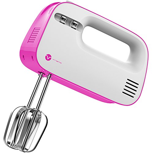 Vremi Electric Hand Mixer 3 Speed with Built-in Storage Case - 150 Watt Power Egg Beater Handheld Kitchen Mixer Stainless Steel Beaters Blades, Only $49.99