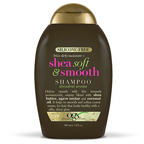 OGX Silicone-Free Frizz-Defy Moisture + Shea Soft and Smooth Shampoo, One Bottle (13 oz), Sulfate Free Surfactants Shampoo, Helps Defrizz, Smooth and Soften, For Most Hair Types, Only $5.74