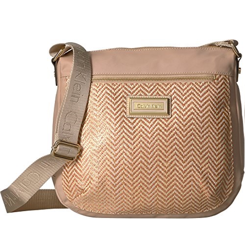 Calvin Klein Raffia Messenger Bag, Only $32.99, free shipping