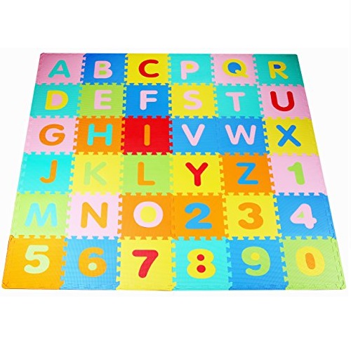 BalanceFrom Kid's Puzzle Exercise Play Mat with EVA Foam Interlocking Tiles, Only $26.59, free shipping